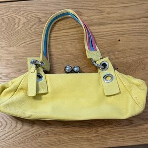 Yellow Leather Women's Bag